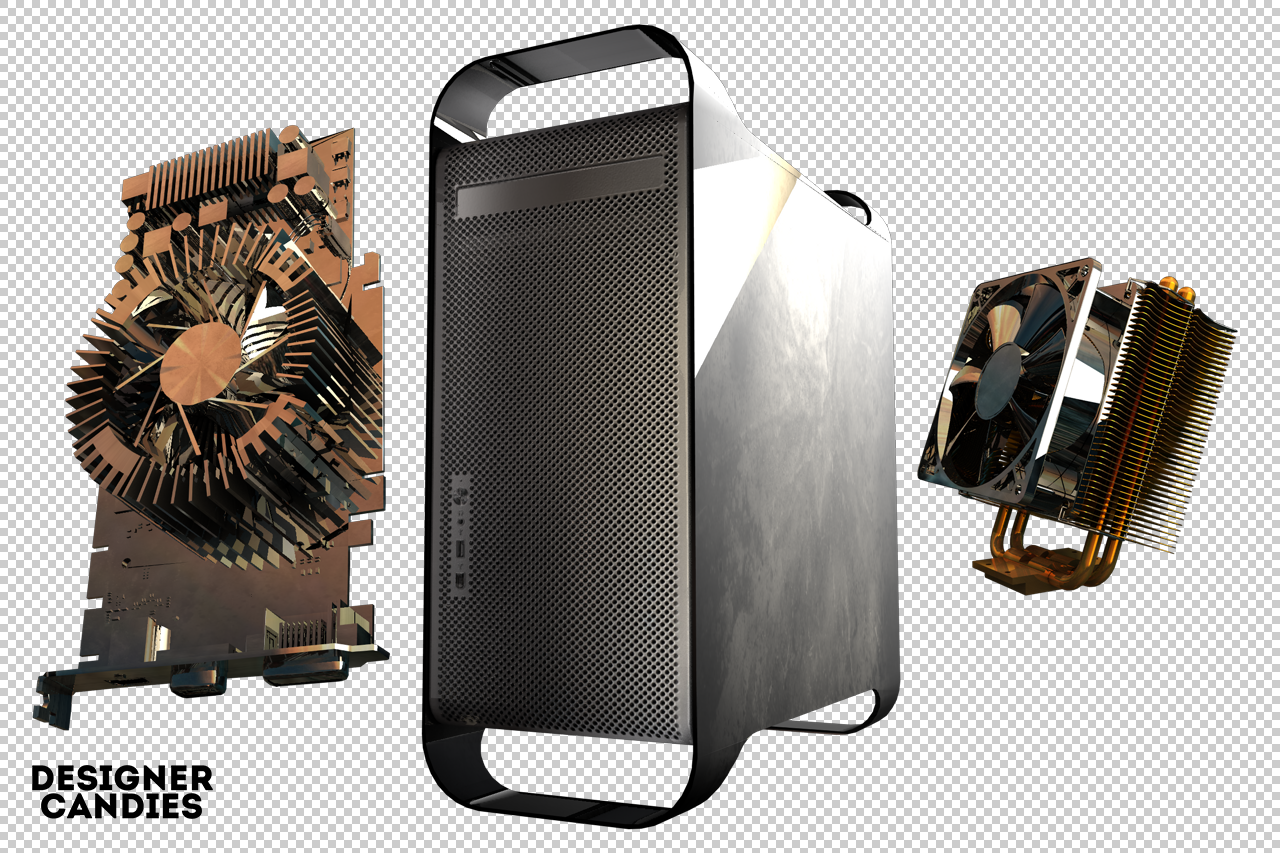 3D Computer Part Renders
