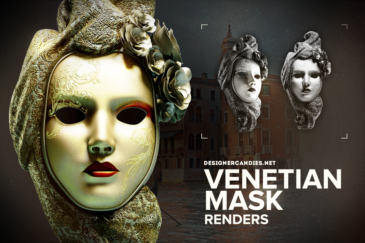 Free 3D Venetian Mask Render