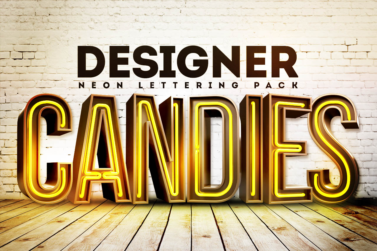 3D Neon Lettering Pack