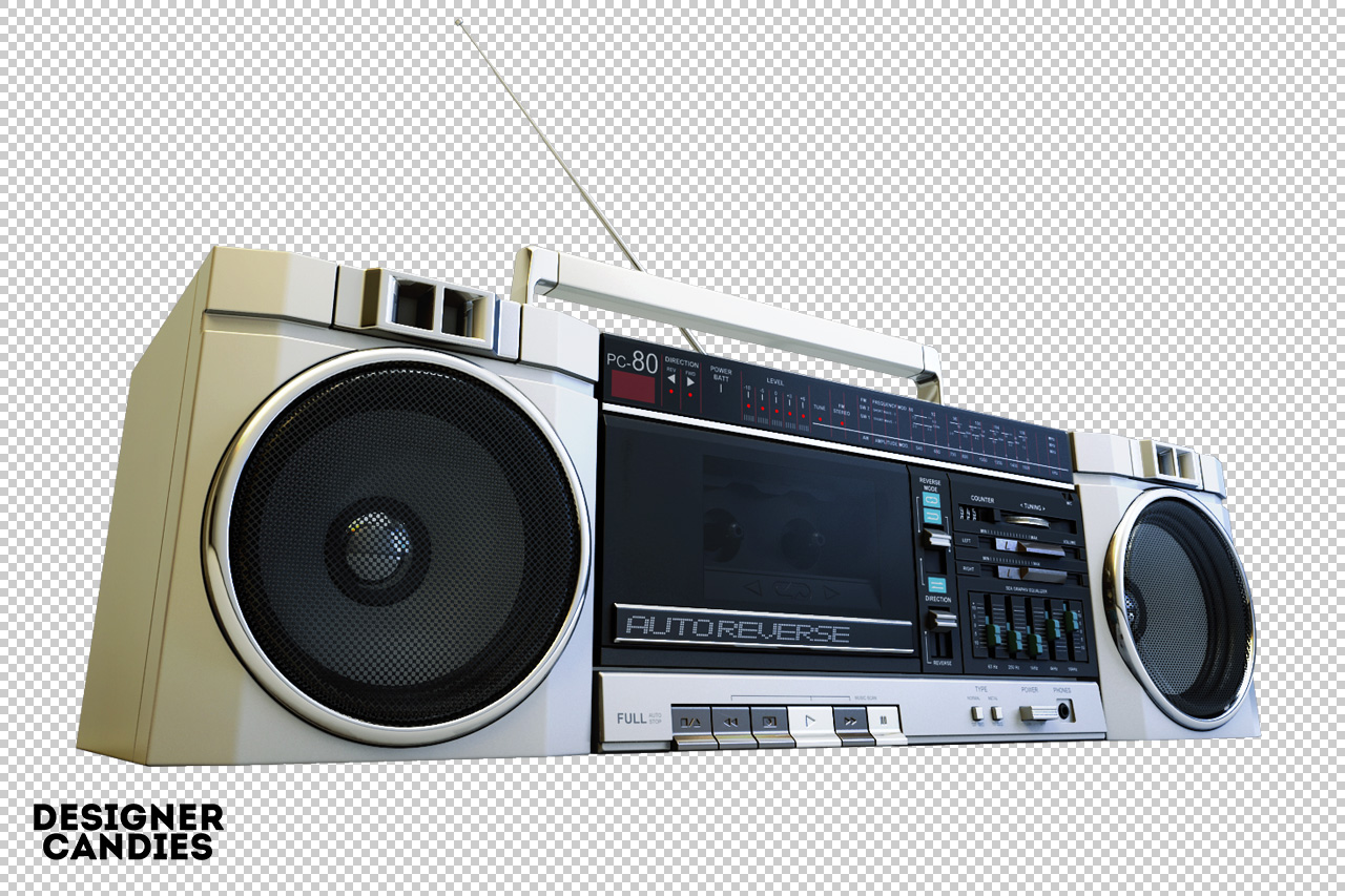 Retro Boombox Angle 2