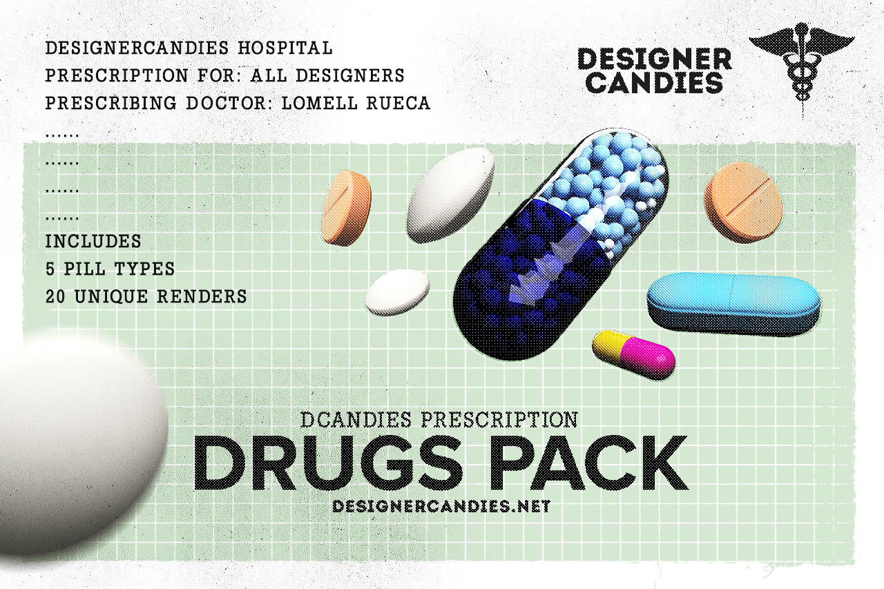 Drug Renders Pack: Capsules, Tablets & Pills