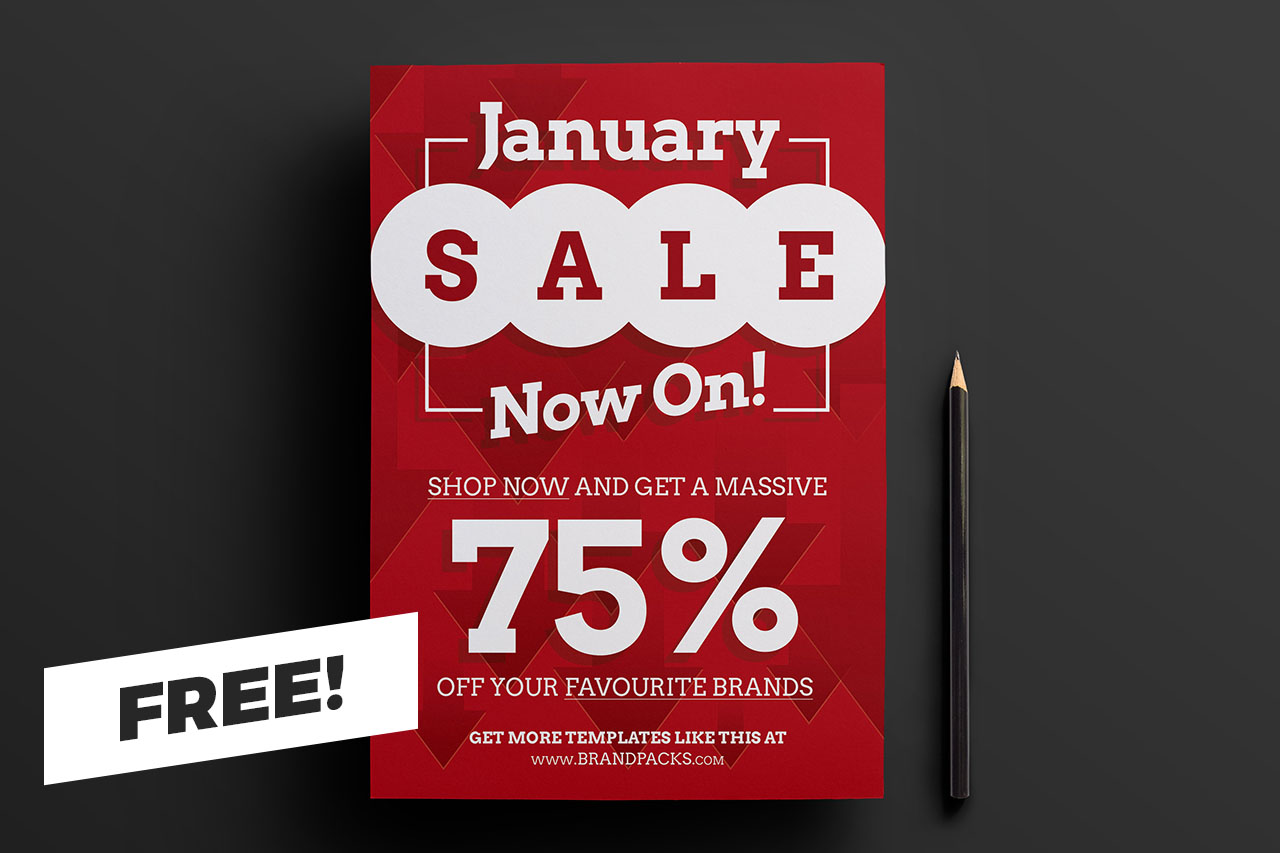 Free January Sale Poster Template