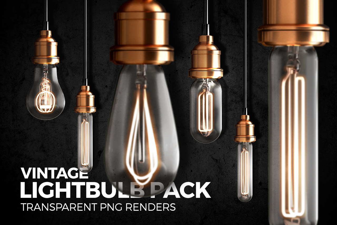 Vintage Lightbulb Renders Pack