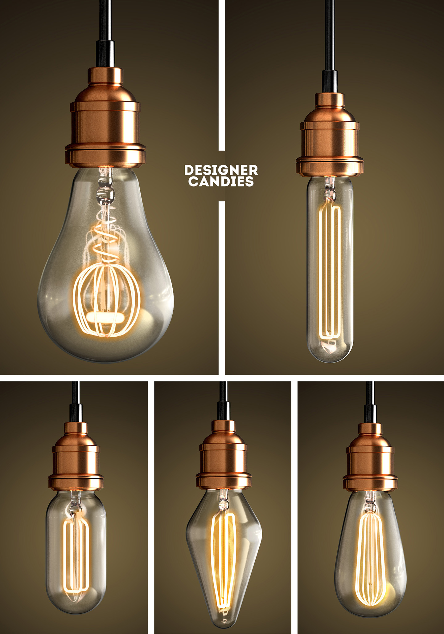 Transparent Lightbulb Renders