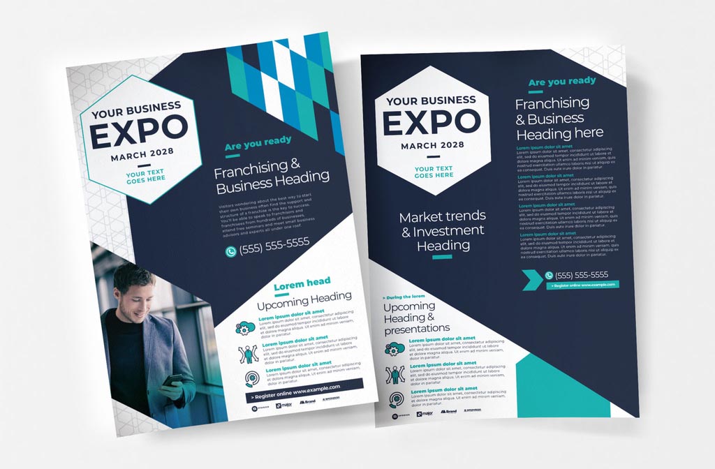 Corporate InDesign Flyer for Business Expos & Seminars