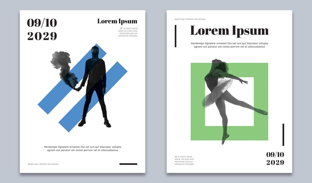InDesign Flyer Templates with Geometric Symbols