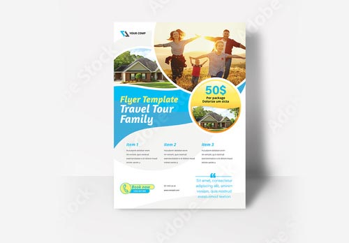 inDesign INDD Travel Flyer Layout