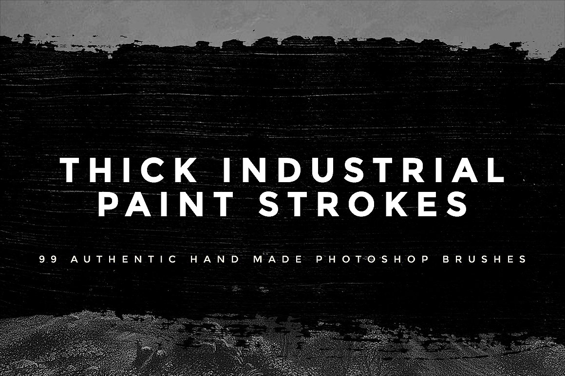 99 Thick Industrial Paint Strokes Brushes for Photoshop