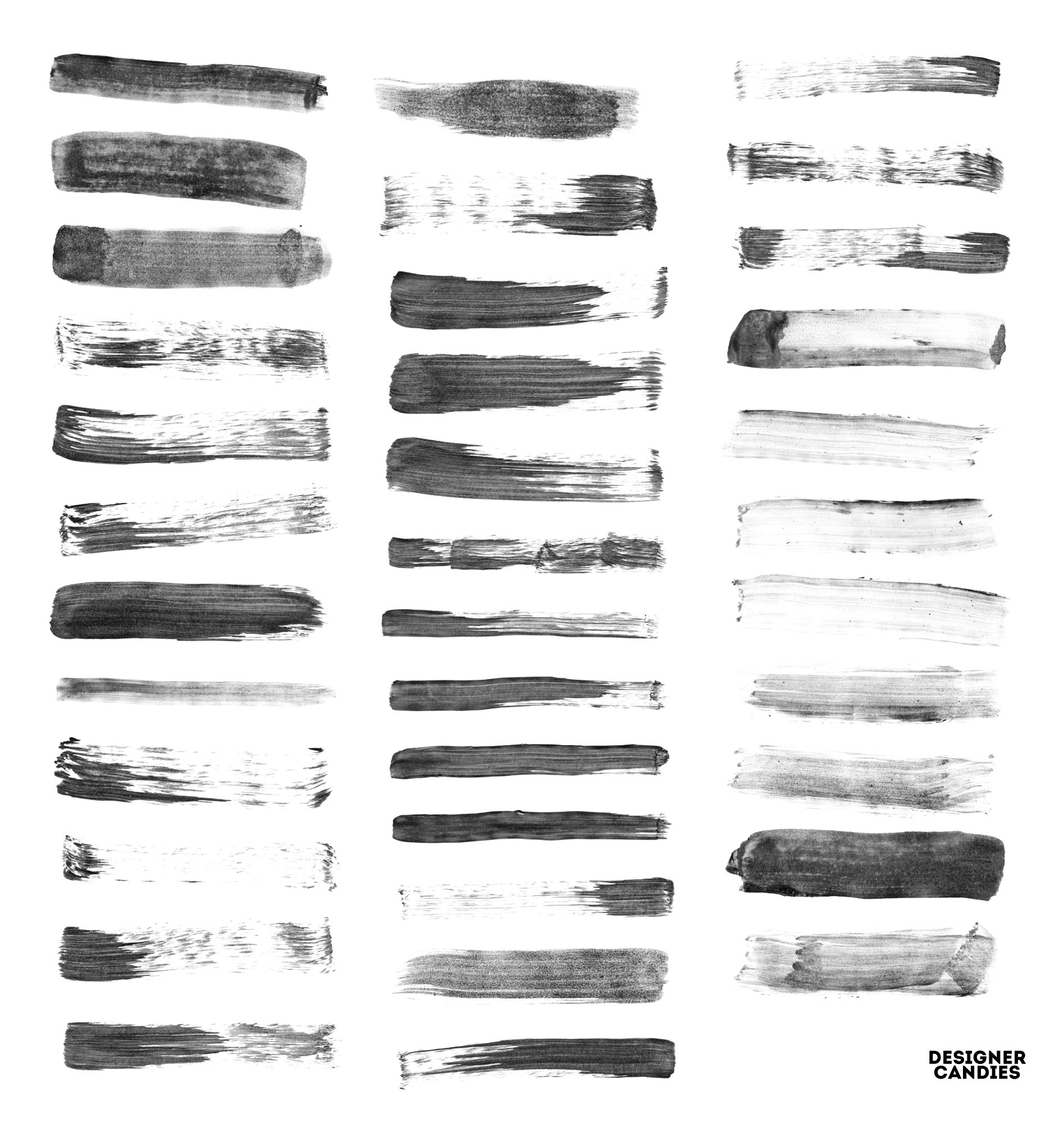 Wet Brush Stroke Brushes for Photoshop
