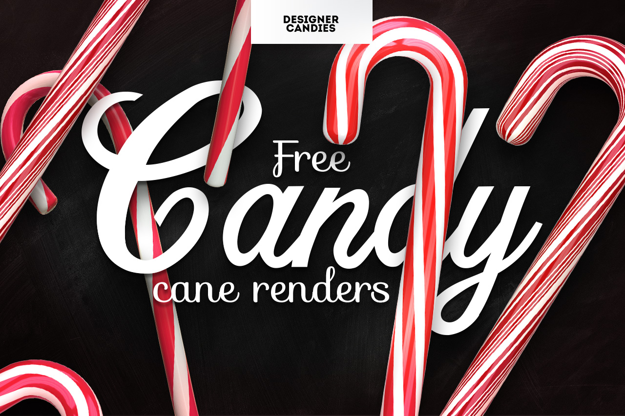 Free Candy Cane Renders