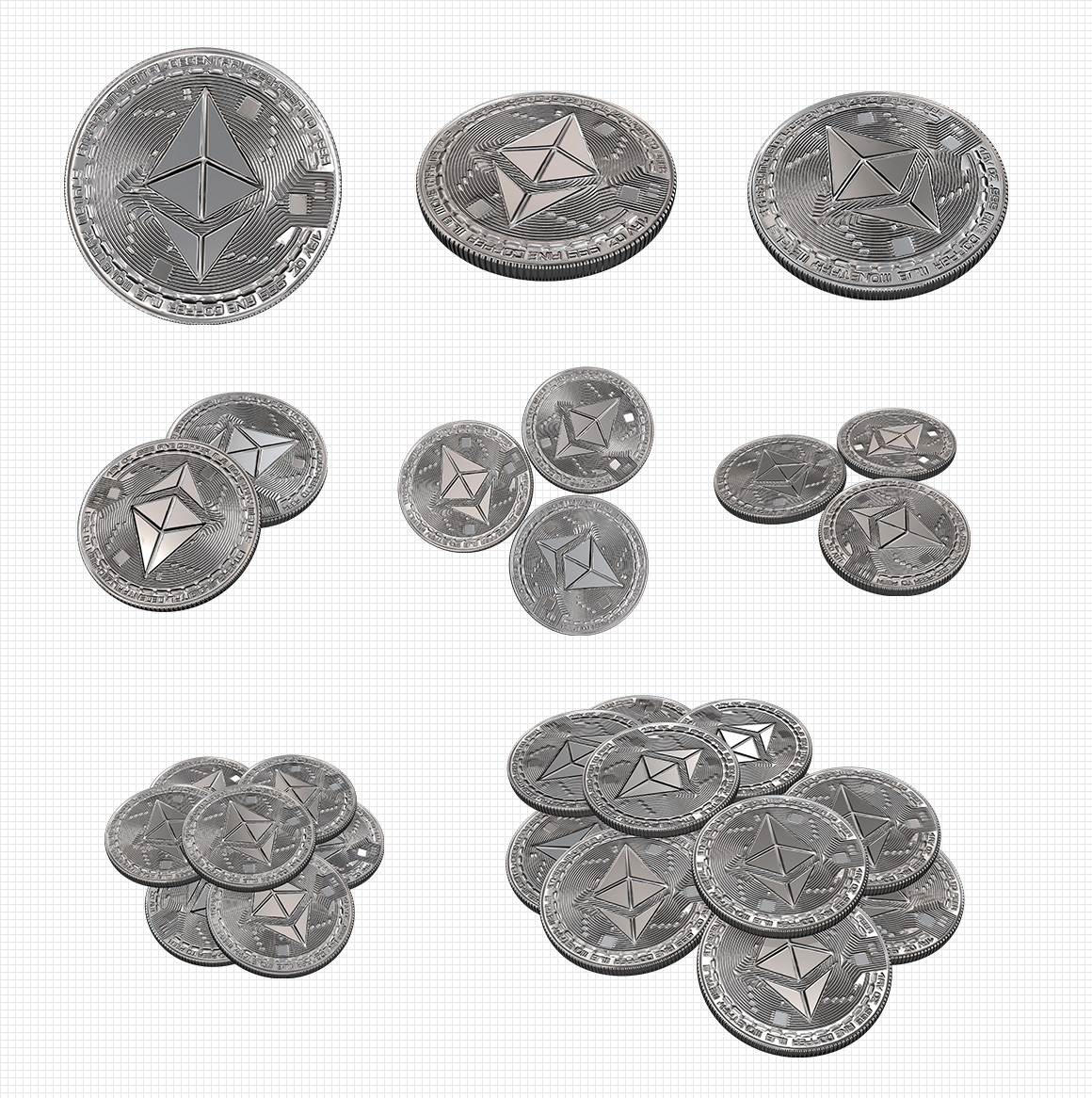 Transparent Ethereum PNG Renders