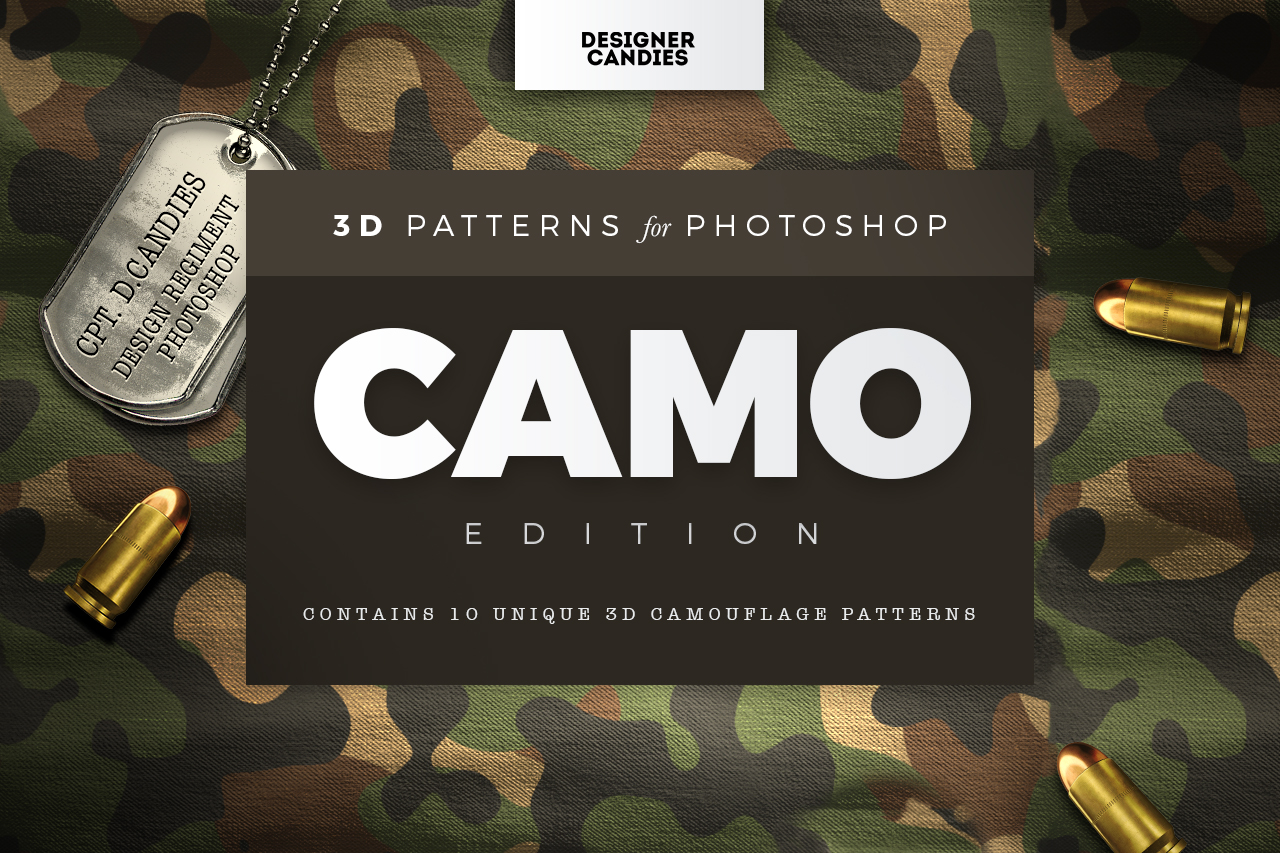 3D Camouflage Patterns for Photoshop