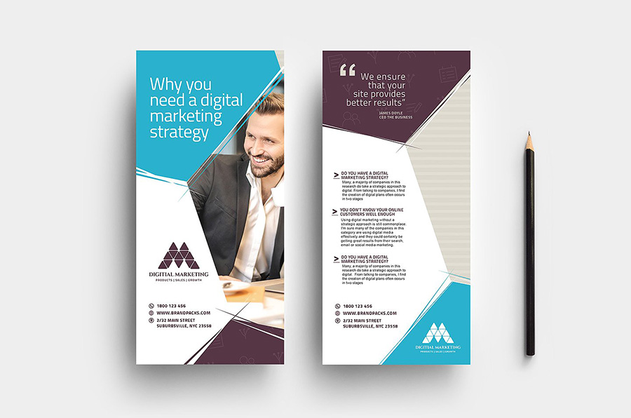 Digital Marketing DL Rack Card Template