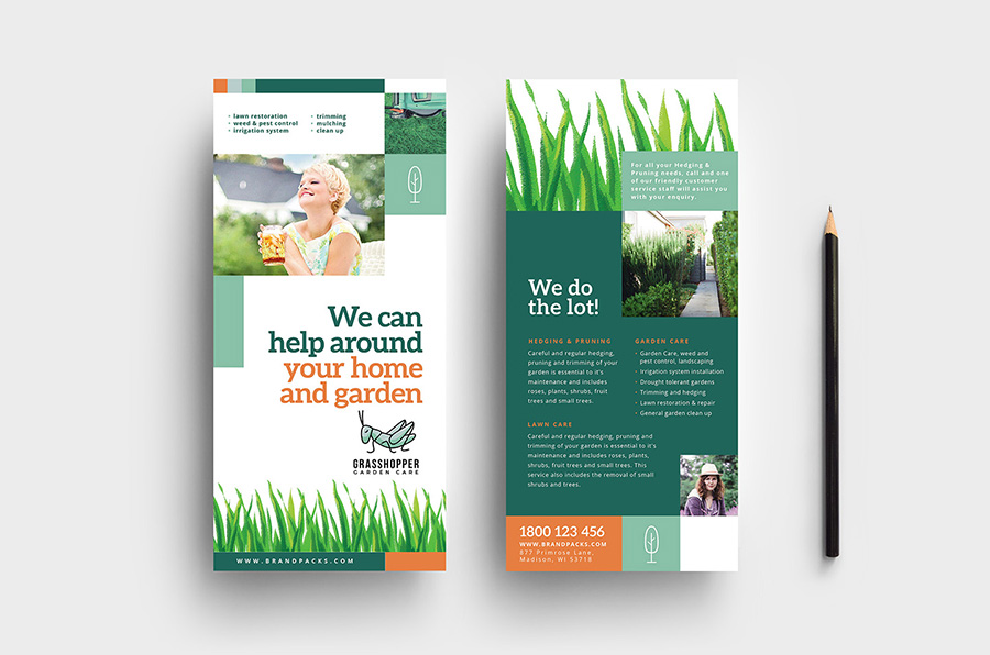 Garden Care DL Card Template