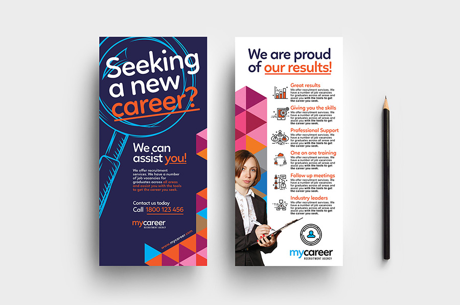 Recruitment Agency DL Rack Card Template