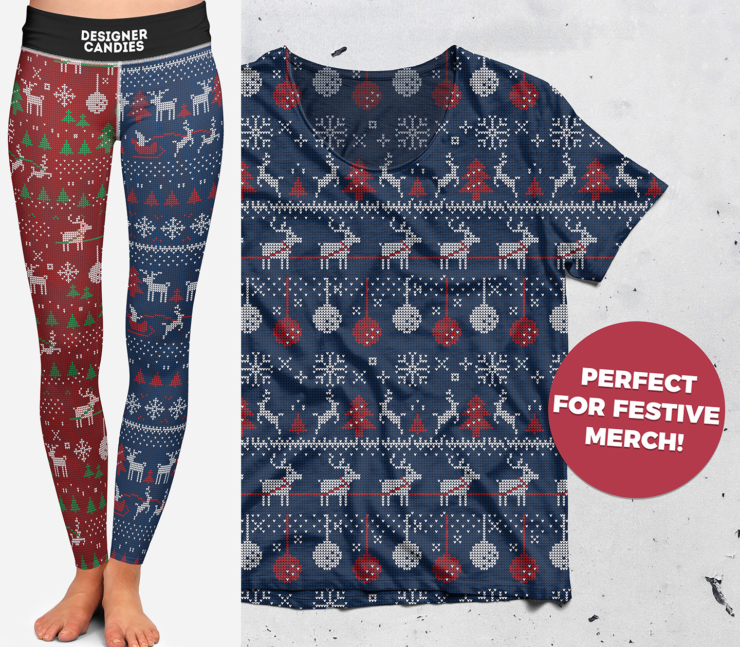 Free Christmas Sweater Patterns - Mockup
