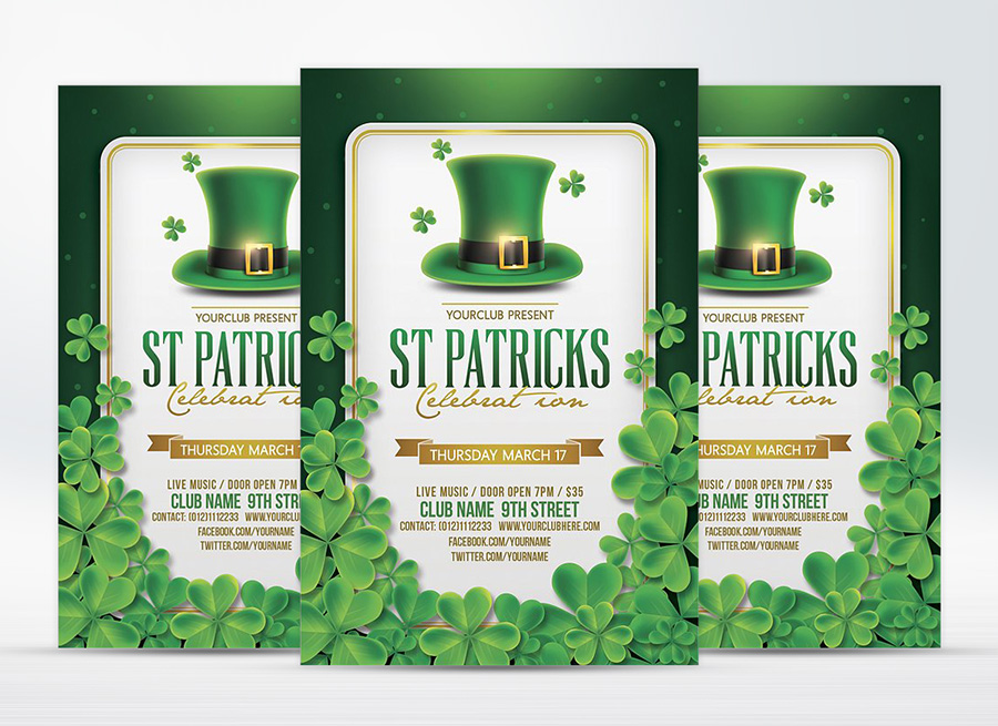 St. Patrick's Day Flyer & Facebook Cover