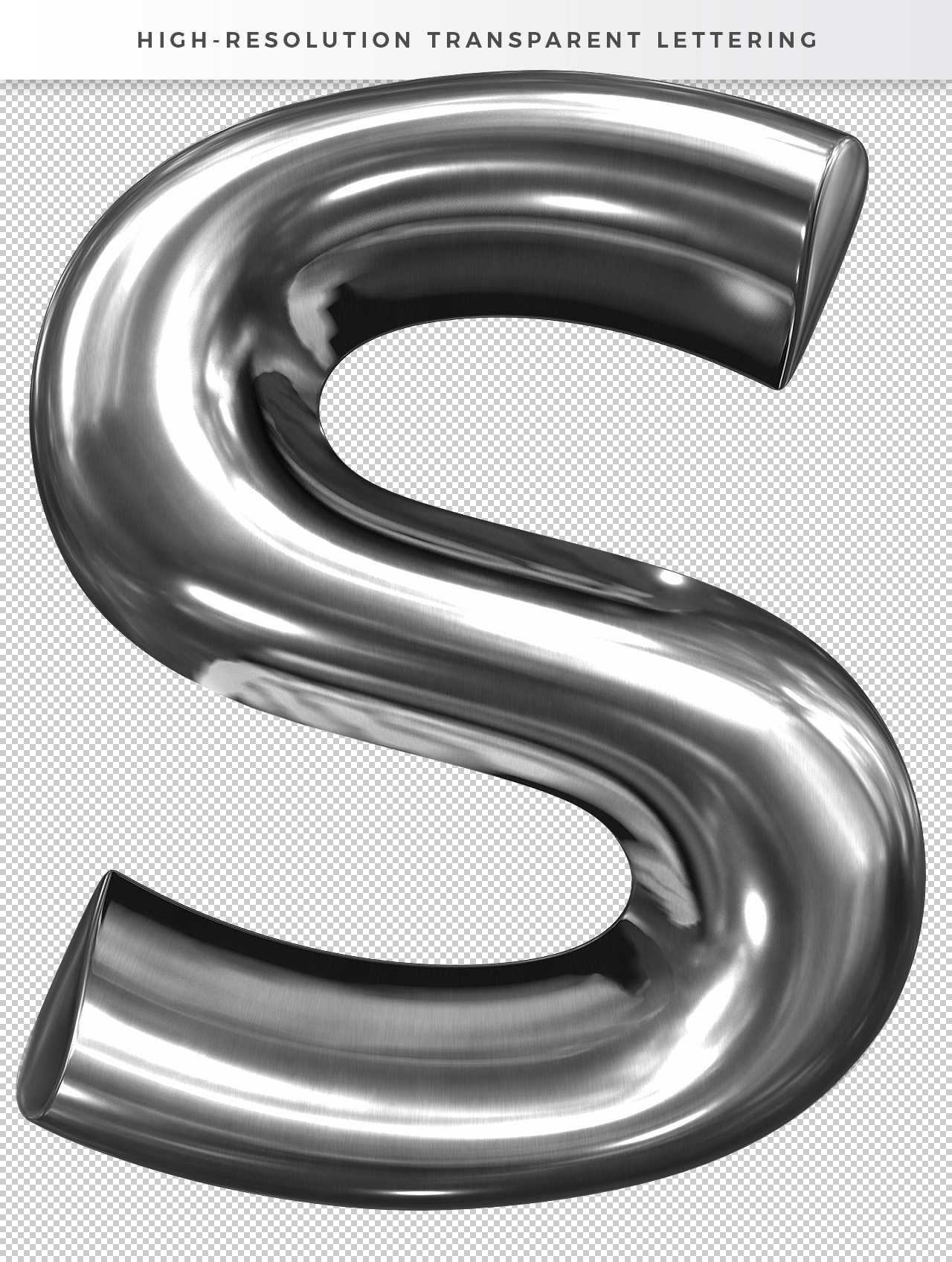 Chrome Lettering PSD