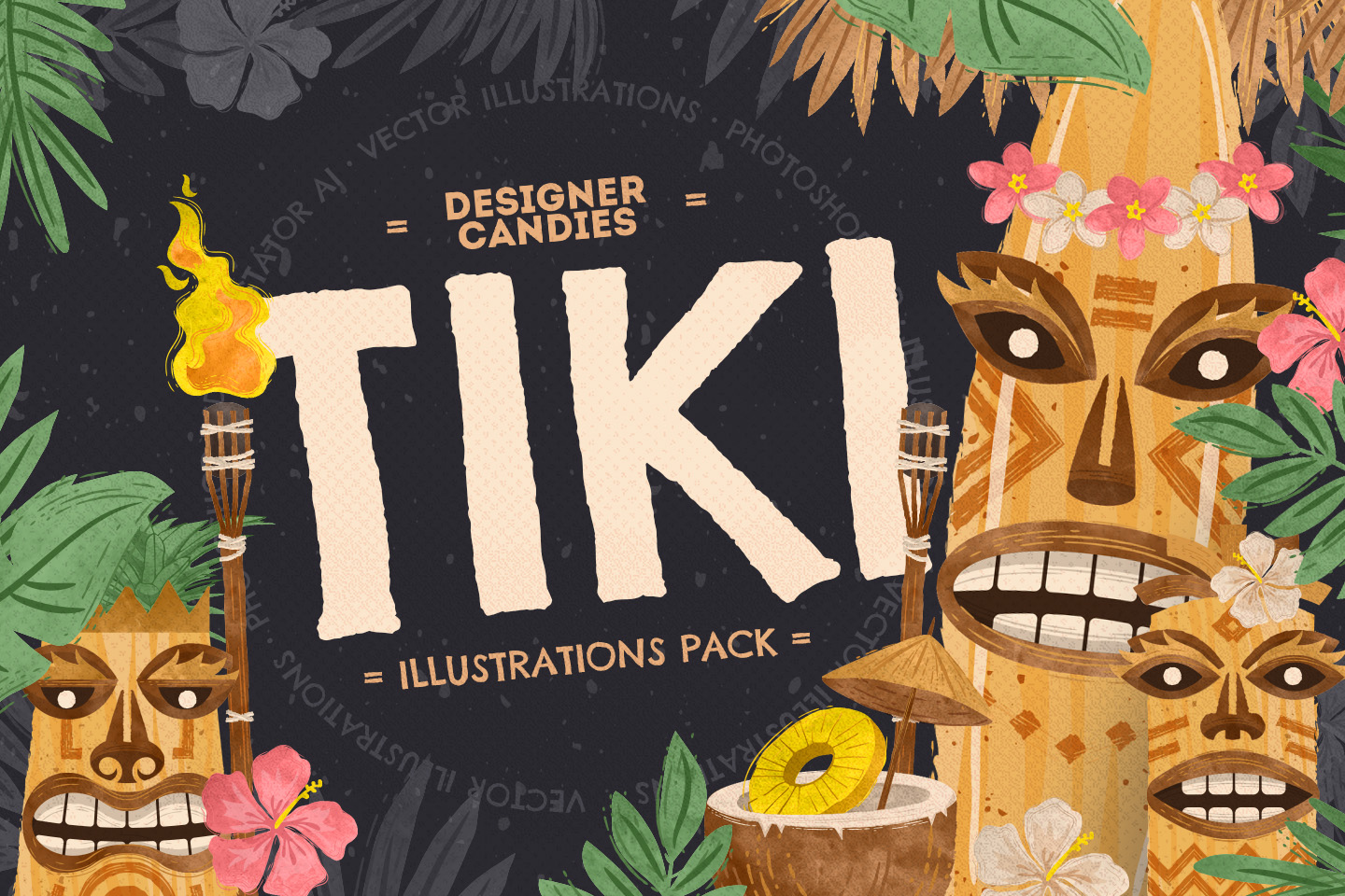 Tiki Illustrations Pack - Vector Edition
