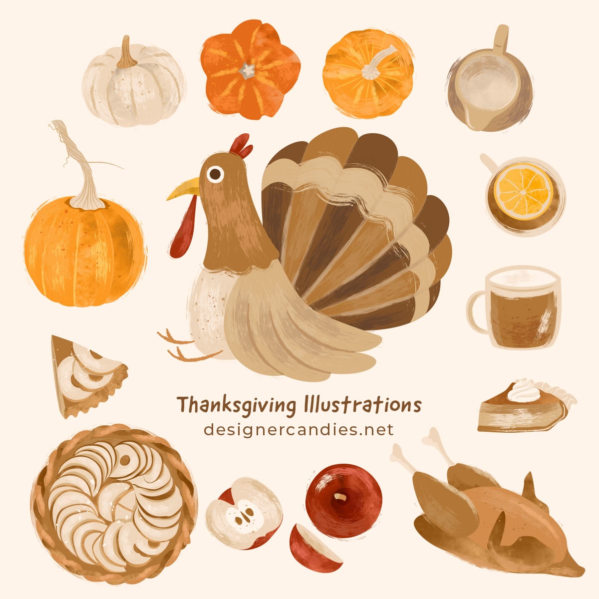 Thanksgiving Vector Illustrations
