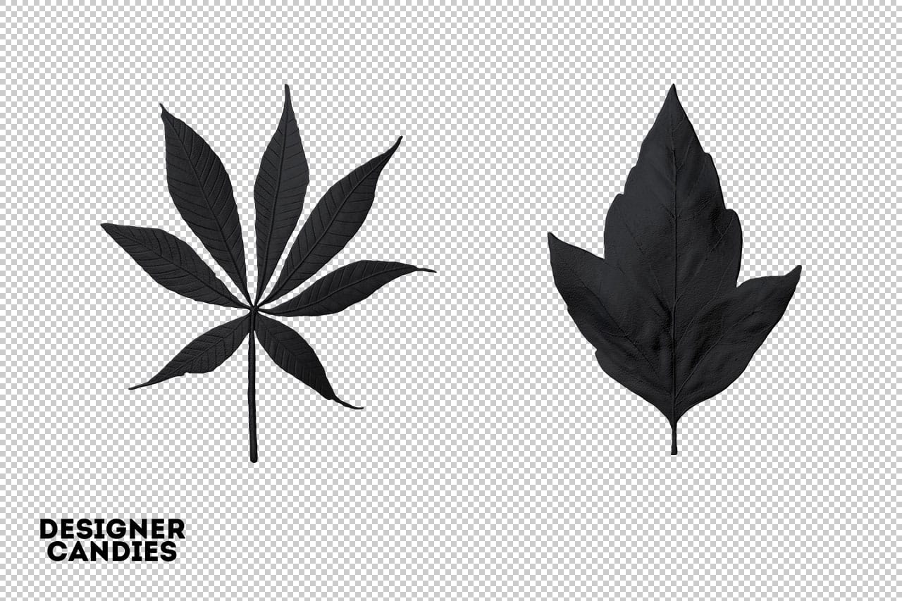 Black Leaf Clipart PNG