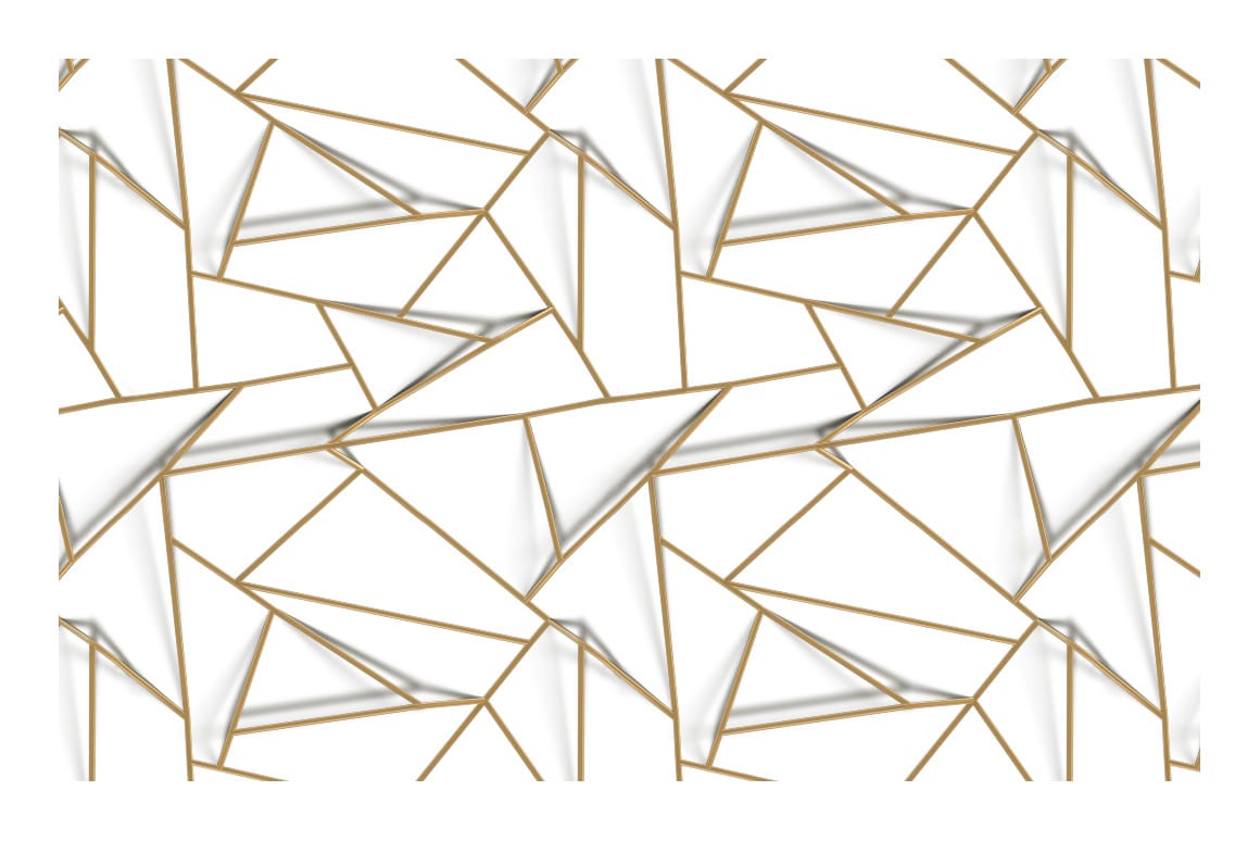 3D Gold Geometric Pattern