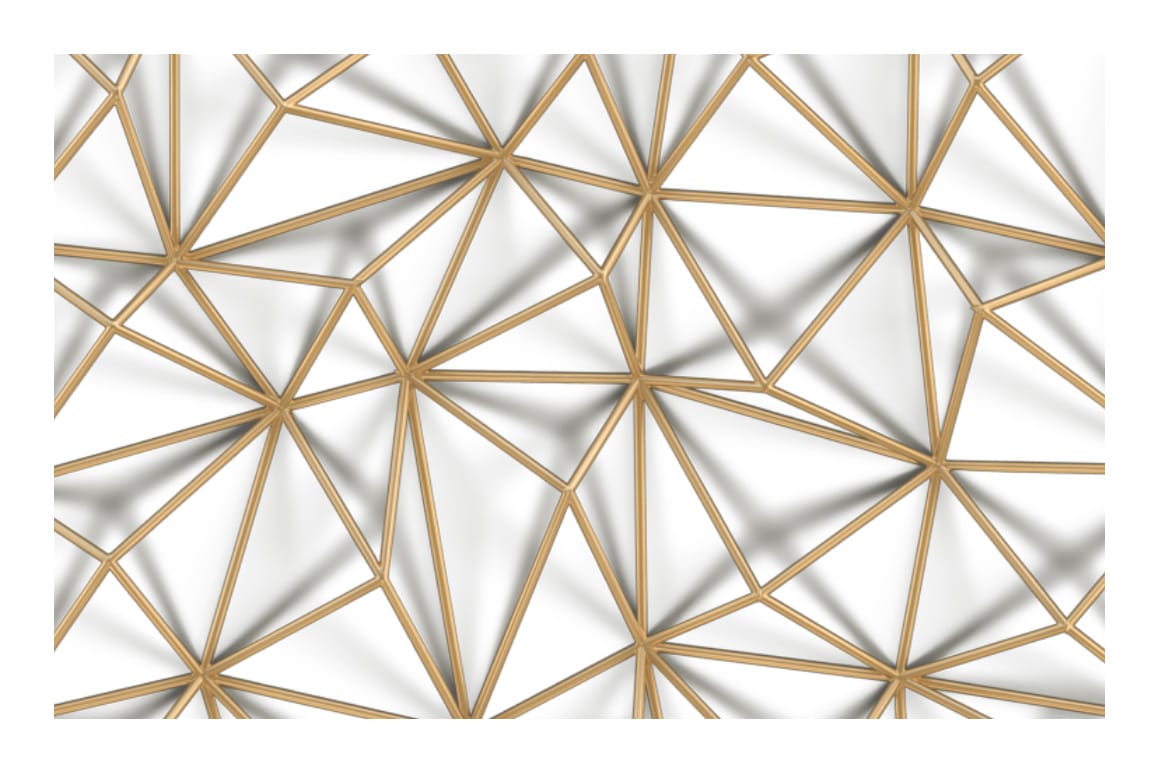 3D Gold Geometric Pattern