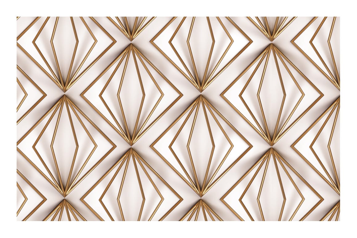 3D Gold Geometric Pattern