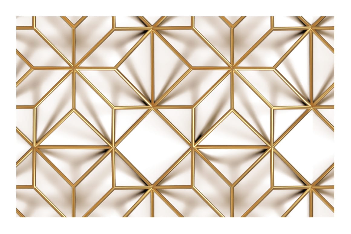 3D Gold Geometric Pattern