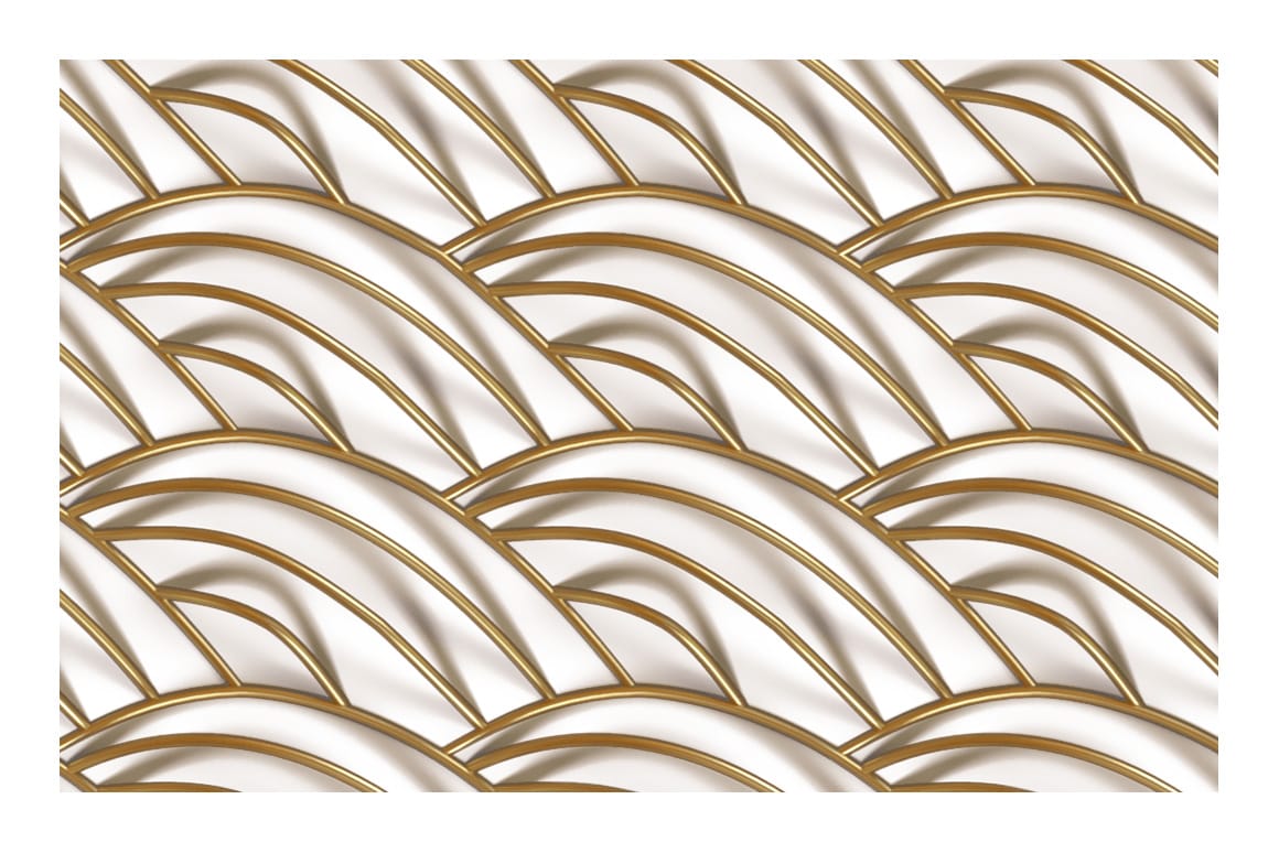 3D Gold Geometric Pattern