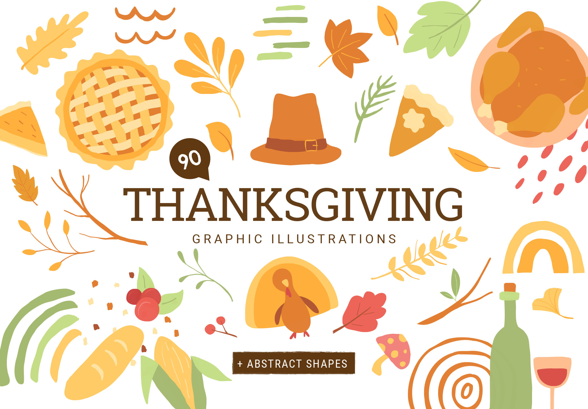Thanksgiving Illustrations & Graphics Pack