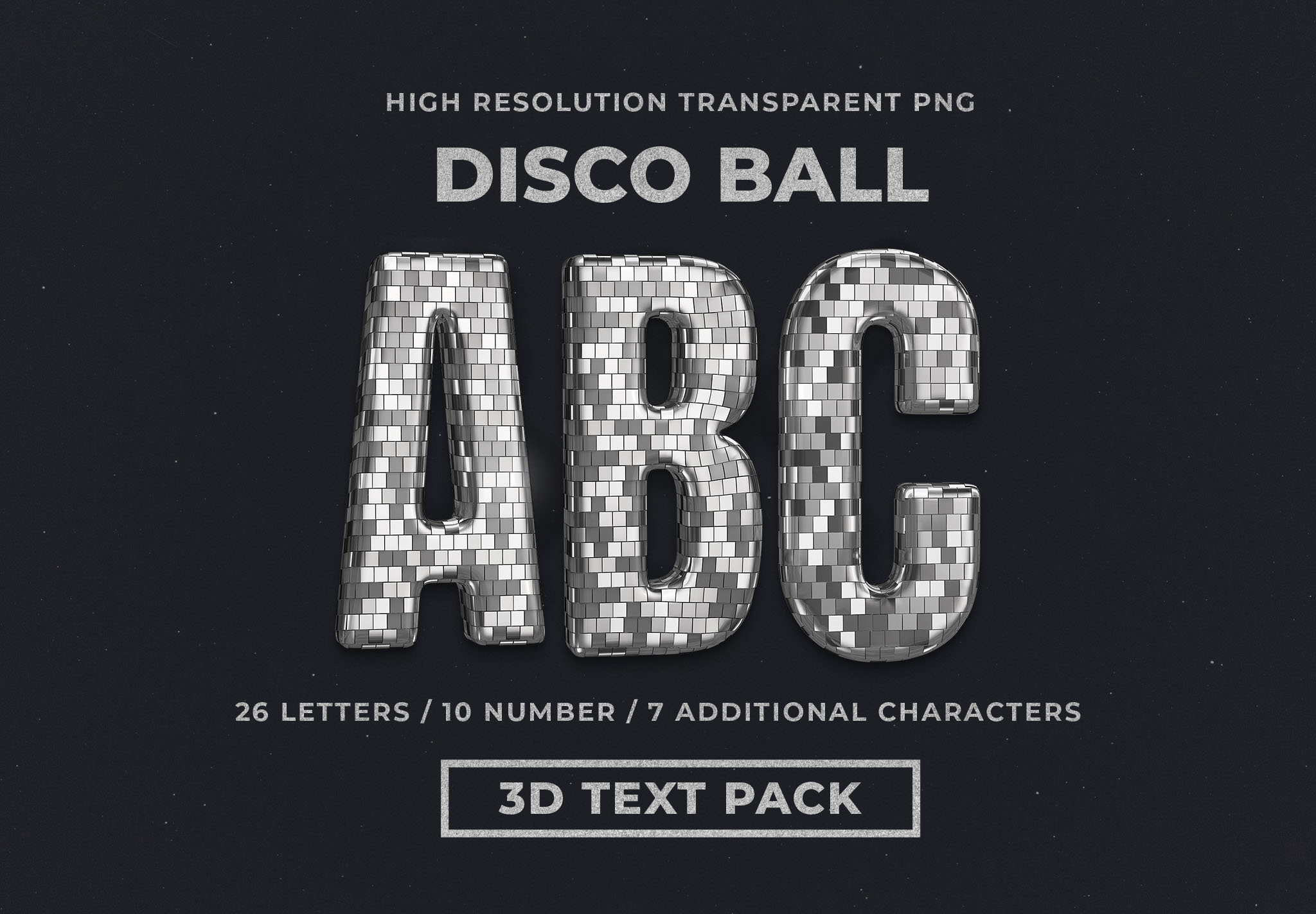 Disco Ball 3D Lettering Pack