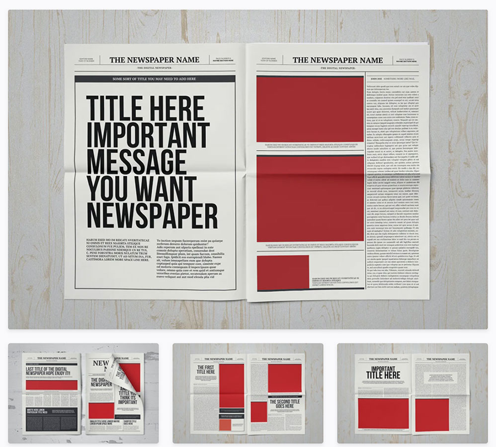 Classic A3 Newspaper Template