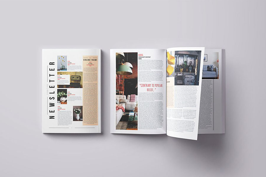 Newsletter Template with 4 Pages