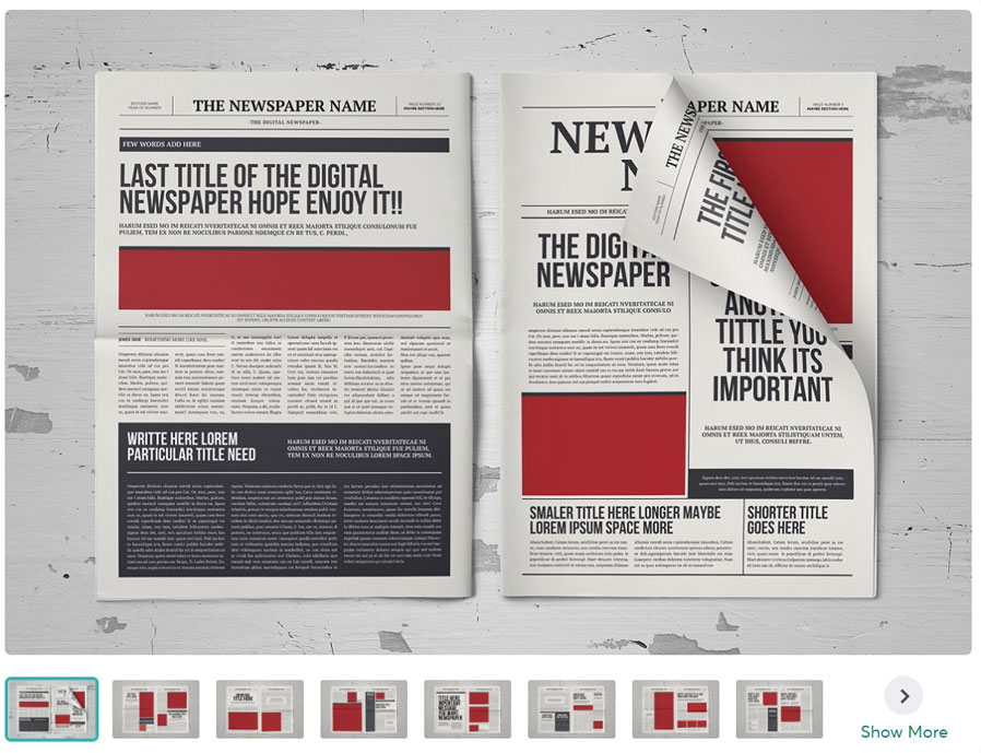 New Classic A3 Newspaper Template