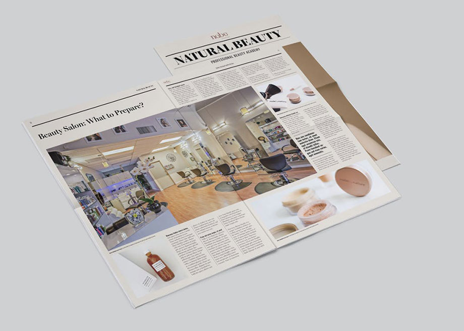 Natural Beauty Newspaper Template