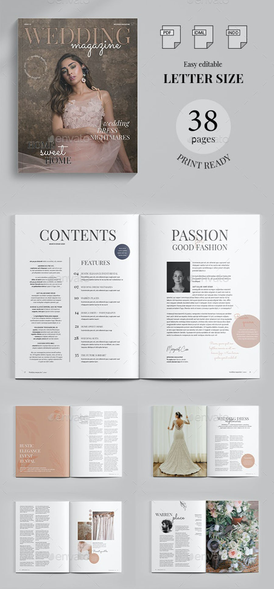 InDesign Wedding Magazine Template 