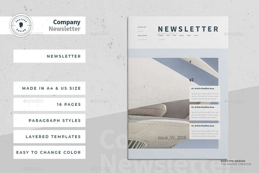 InDesign Newsletter Templates - 16 Pages