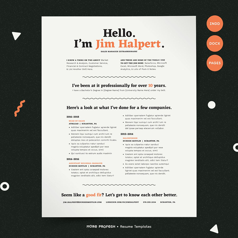 Human-Voiced Resume CV Template