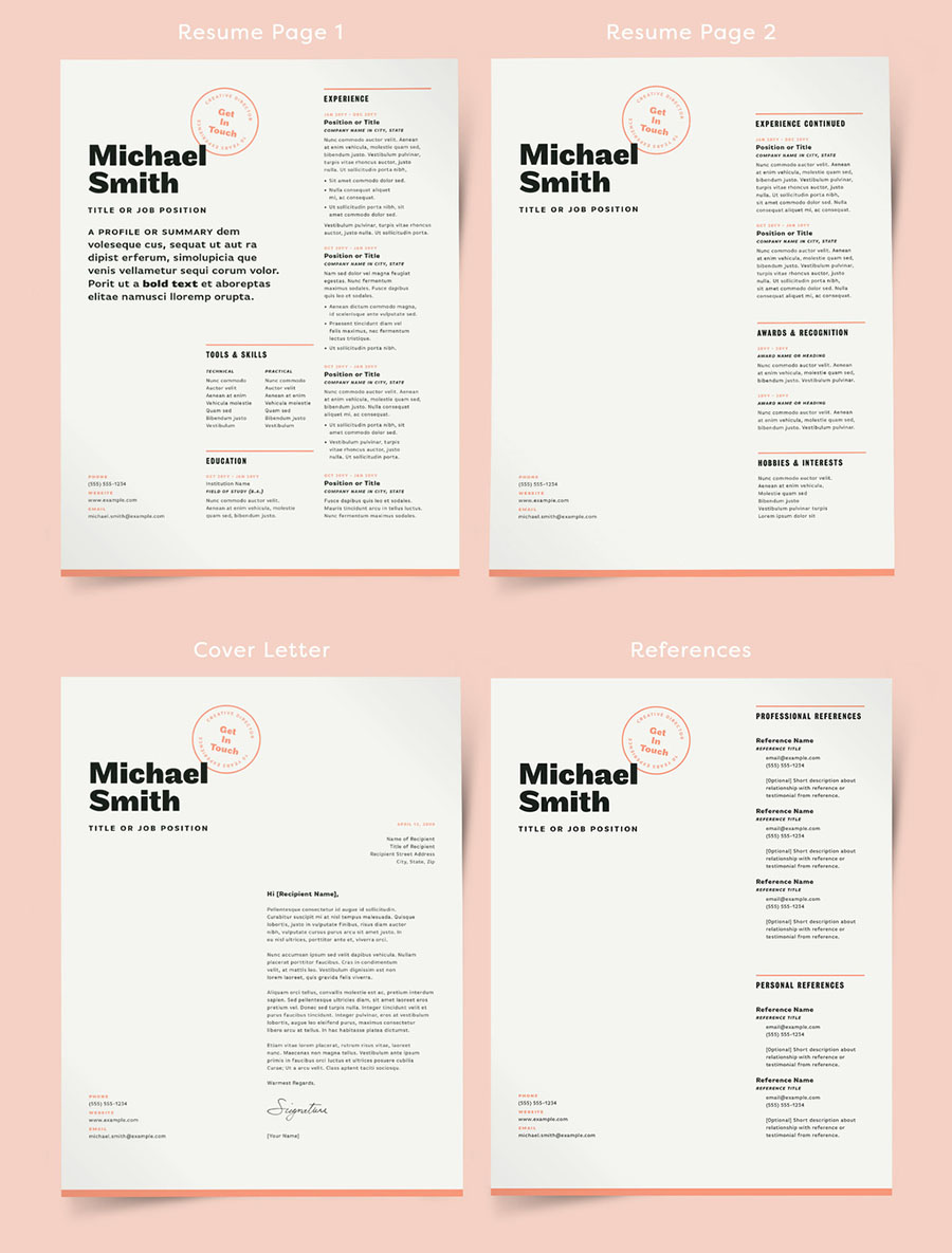 Magazine Style Resume Layout