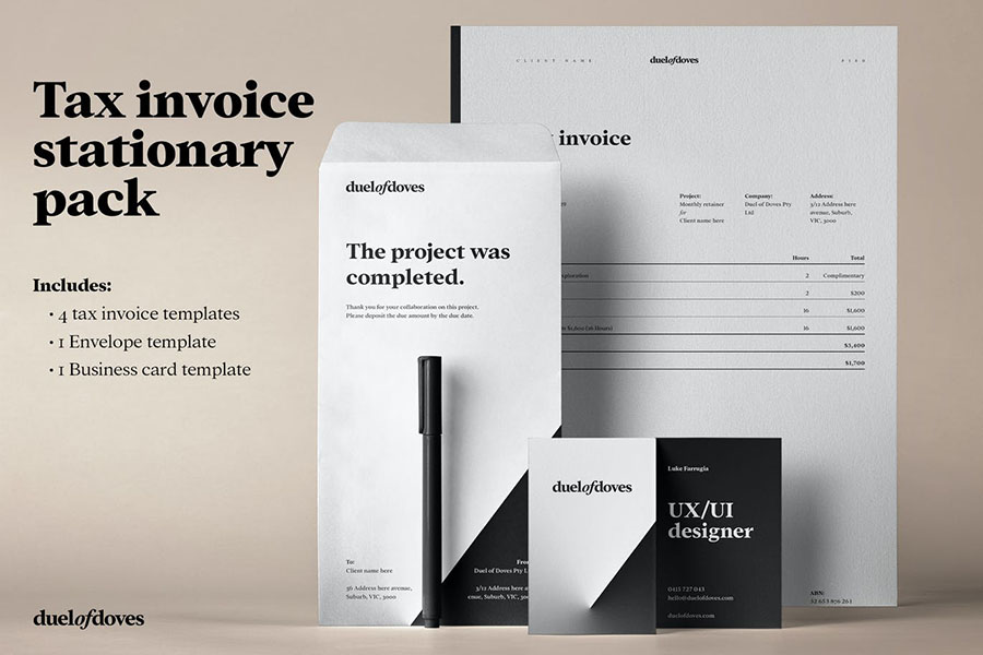 Tax Invoice Stationary Pack - vol. 1