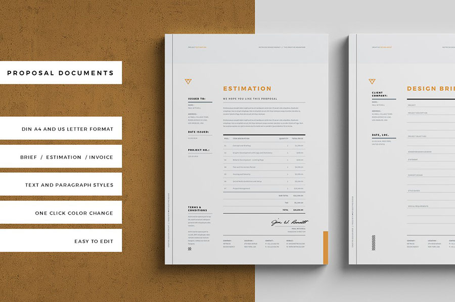 Invoice + Estimate + Brief