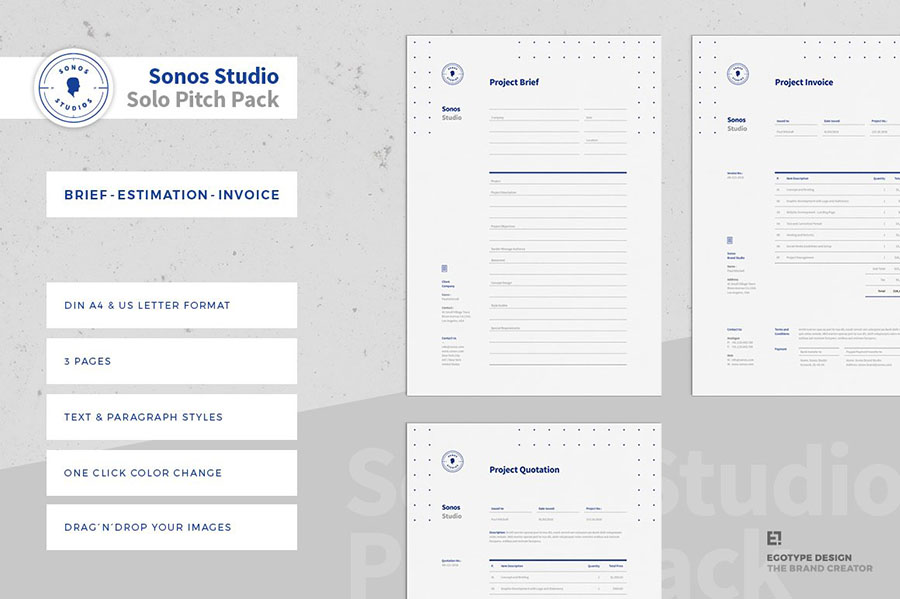 Solo Pitch Pack (Brief - Estimation - Invoice)