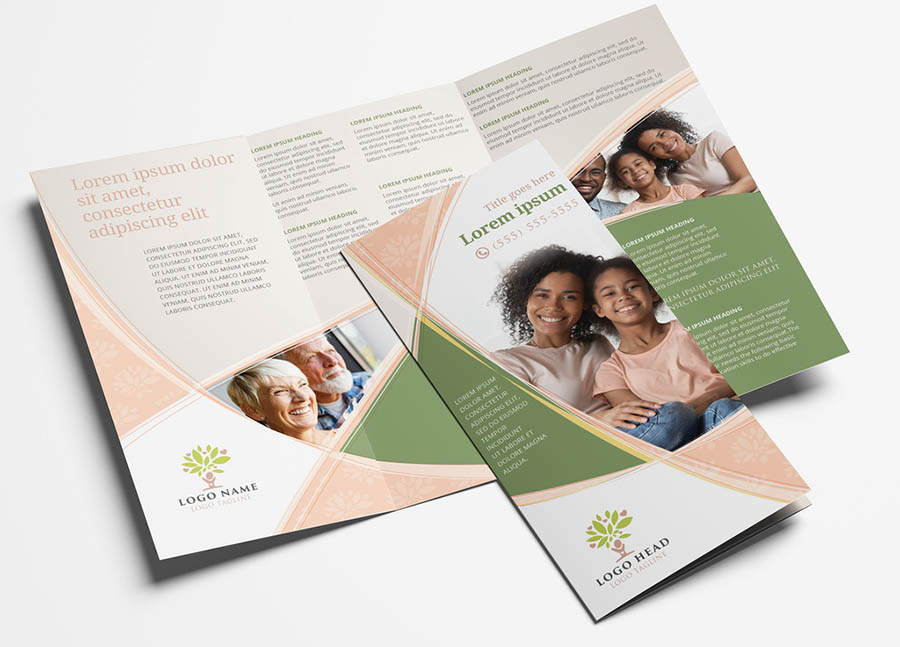 Trifold Brochure Leaflet with Charity Non Profit Theme