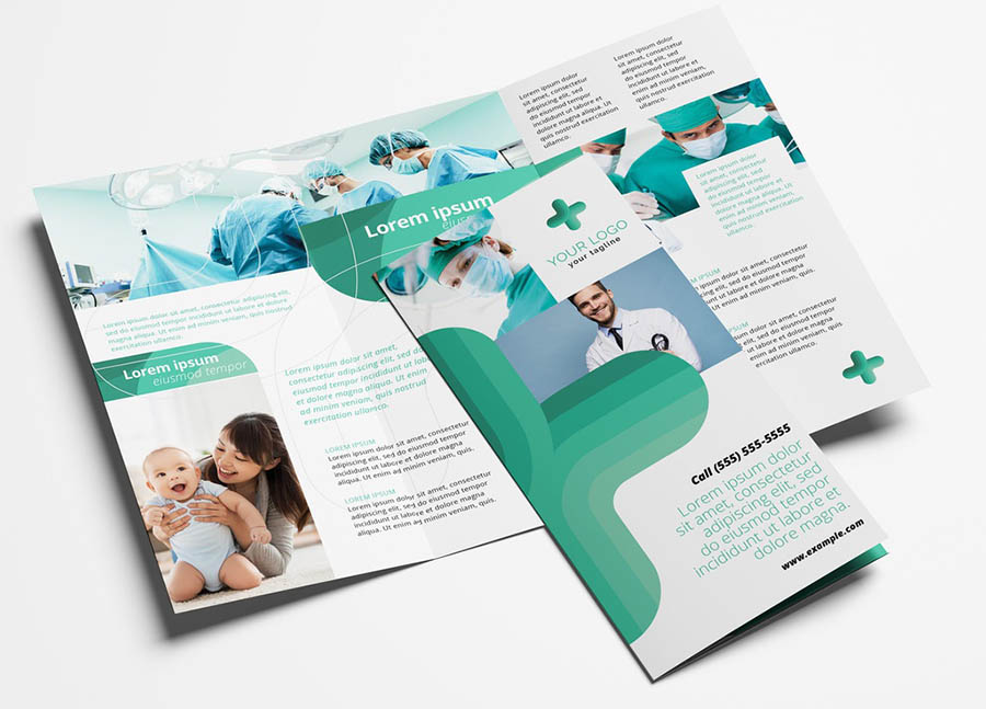 Modern Hospital Trifold Brochure for Medical Services