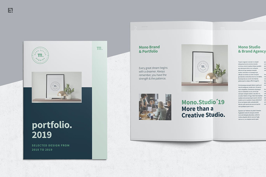Simple Portfolio Template with Mint Green Accent