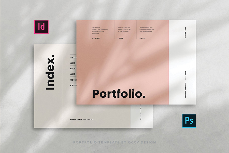 Professional graphic designer portfolio template