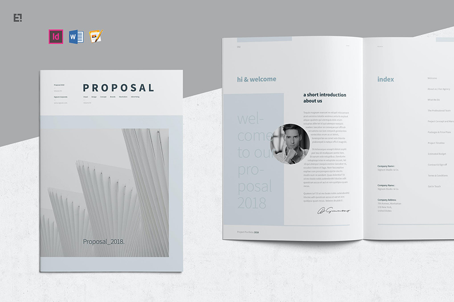Simple Pastel Colored Proposal