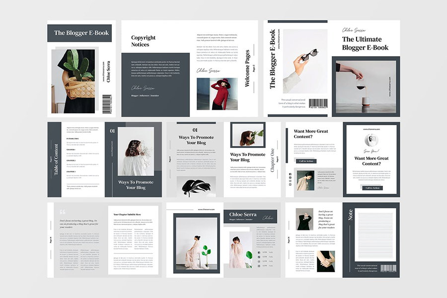 Minimalist eBook InDesign eBook templates