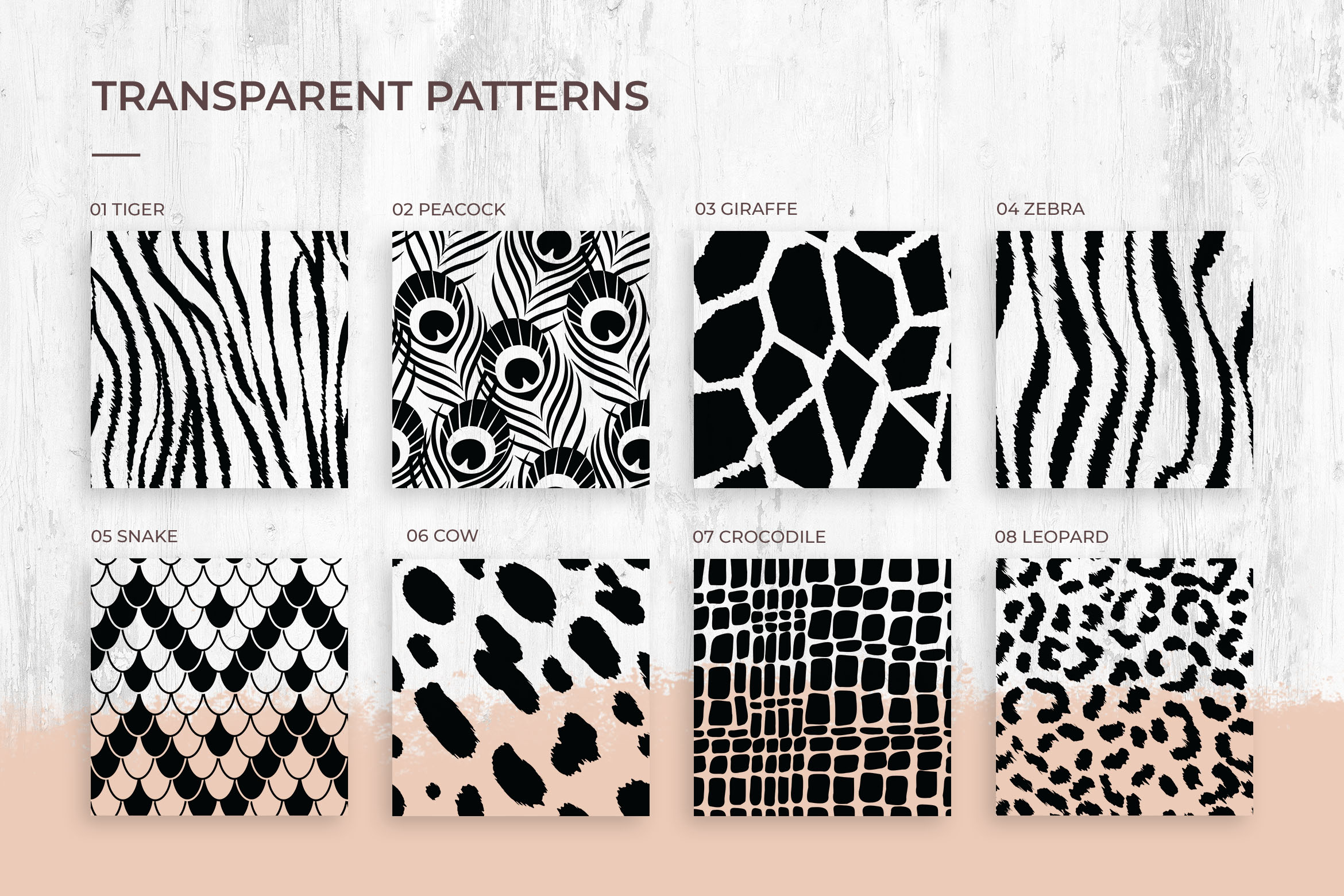 Vector Animal Print Patterns for Photoshop & Illustrator